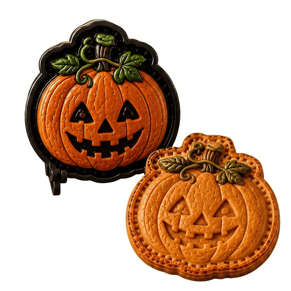 Halloween Mini Hand Pie Molds Set - Jack-o'-Lantern Shapes Food-Grade Dough Press & Pie Cutter for Holiday Baking, Reusable Cookie Mold, Halloween Party Supplies