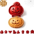 thumbnail image 1 of Halloween Mini Hand Pie Molds Set Pastry Press Smooth Surface Quick Release Simple Cleanup Durable Reuse Cute Treat Shapes,Pumpkin, 1 of 5