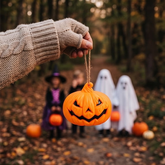 Halloween Mini Jack O Lantern, Battery Operated LED Pumpkin Light for Mantel, Table, Party, Home Decor