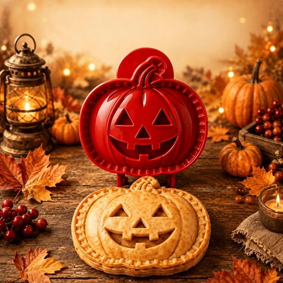 Halloween Mini Pie Mold for Halloween Mini Pies Tarts Pastries and Desserts, Reusable Holiday Baking Tool for DIY Treat Making and Kitchen Decoration,Pumpkin