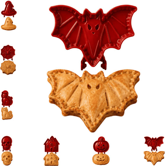 Halloween Mini Pie Mold, Mini Pie Molds, Hand Pie Molds For Baking, Food‑Grade Reusable Dough Press, Halloween Baking Supplies For Fall Dessert Creation & Holiday Gathering-D