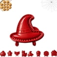 thumbnail image 1 of Halloween Mini Pie Molds Set - Non-Stick Hand Pie Maker with Pumpkin Ghost Cat Shapes Festive Baking Mold for Desserts Parties Potlucks,Witch Hat, 1 of 7