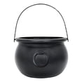 thumbnail image 1 of Halloween Mini Plastic Cauldron, Witch Cauldron Pot Black Buckets with Handle for Halloween Trick or Treat Candy, Multi-purposed Small Plastic Cauldron Halloween Pot Candy Holder for Table, 1 of 7