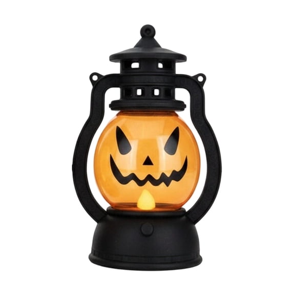 Halloween Mini Pumpkin Lantern LED Flickering Flame Lantern Portable Small Hanging Lantern Tabletop Decor For Halloween