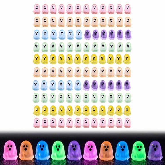 Halloween Mini Resin Ghost Figurines, Tiny Halloween Party Decor (60 Pcs)