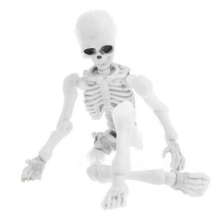 Halloween Mini Skeleton Models - 3.54" Poseable Skeletons with Articulated Joints for Graveyard Scenes & Themed Party Decor