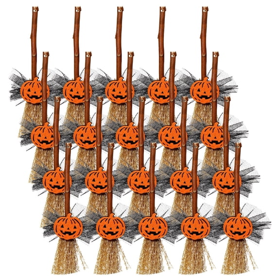 Halloween Mini Witch Broom, Natural Handmade Ornament, DIY Craft