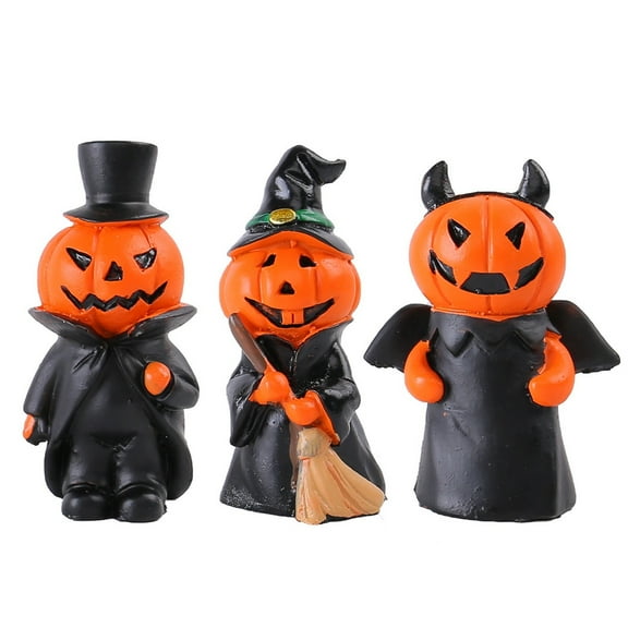 Halloween Miniature Devils Gentleman Doll Set Home Party Tabletop Resin Craft Ornaments