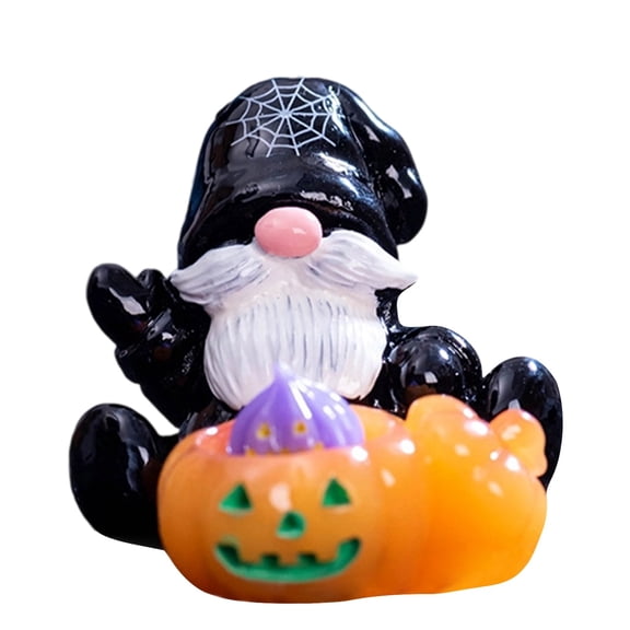 Halloween Miniature Figurines - DIY Resin Pumpkin House & Black Cat Decor, Spooky Fairy Garden Accessories for Home, Desk & Party Favors