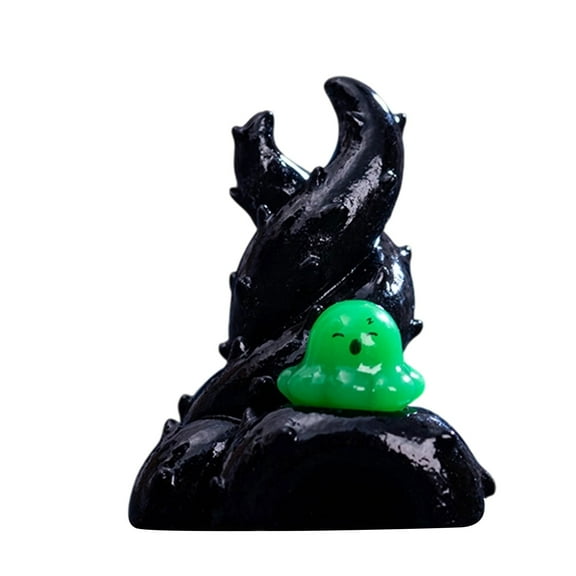 Halloween Miniature Figurines - DIY Resin Pumpkin House & Black Cat Decor, Spooky Fairy Garden Accessories for Home, Desk & Party Favors