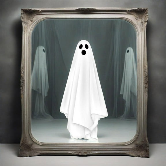 Halloween Mirror Ghost Stickers, 35.5*17" 3 Styles Horror Decoration Bathroom Bedroom Glass Stickers, Party Scene Layout Props Ghost Pattern Stickers