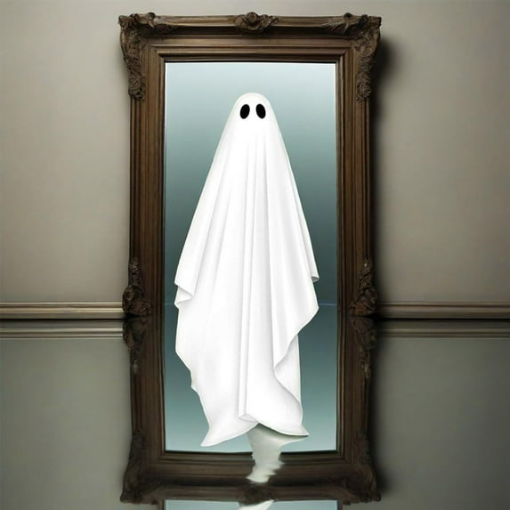 Halloween Mirror Ghost Stickers - Haunted Window Clings for Bathroom/Doors (Removable Horror Decor )