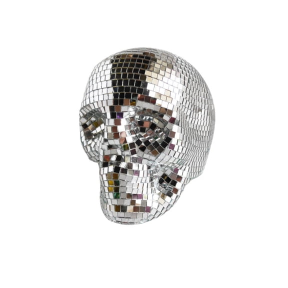 Halloween Mirror Skull Ornament Gothic Skeleton Decor for Bar Room Desktop Shelf Home Party Decoration