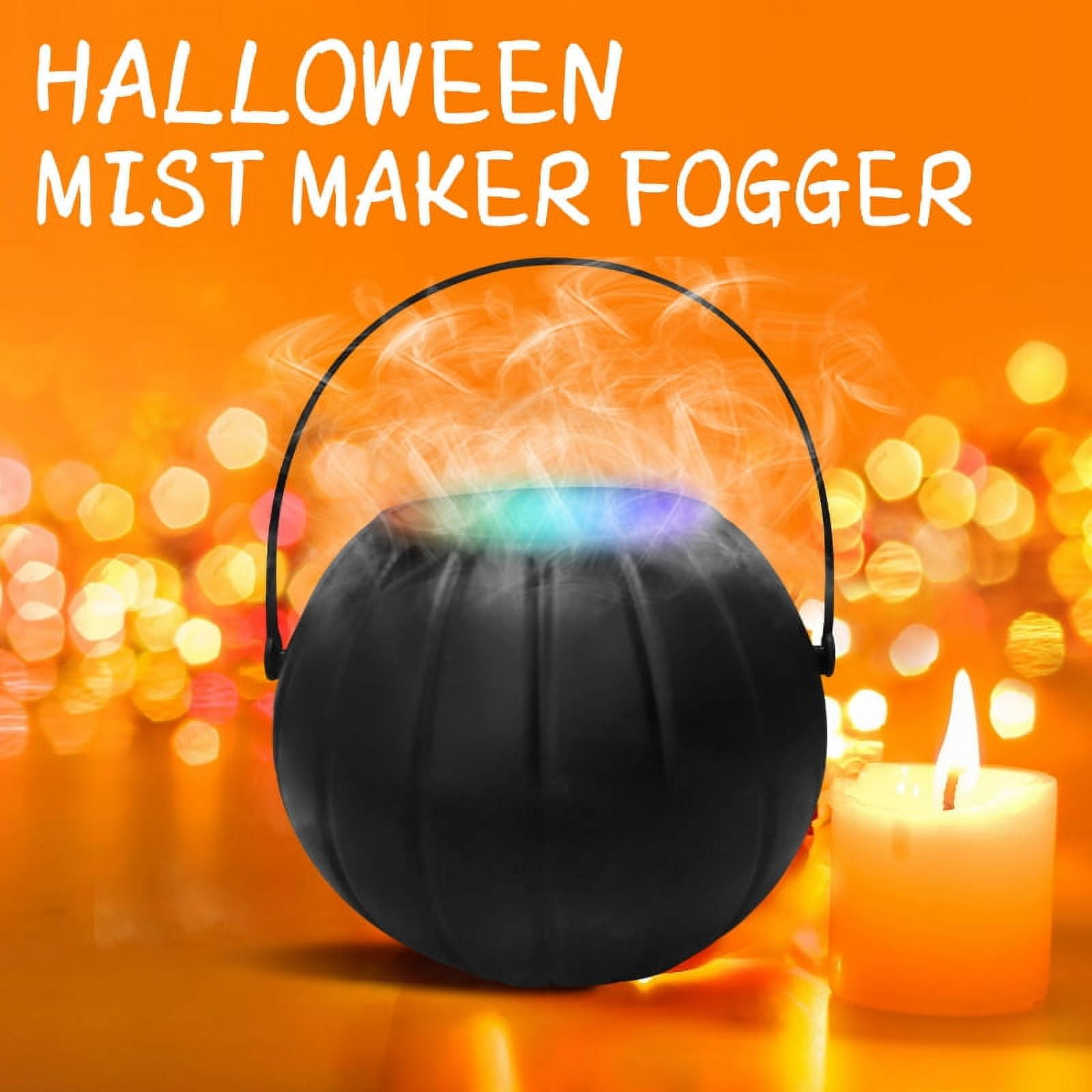 Halloween Mist Maker Fogger,Witch Cauldron Fog Maker Water Fountain