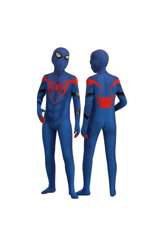 Halloween Mixed Character Outfit, Set of Superhero Bodysuits, Multi Pattern Full Body Stretch Zentai Costume Assorted Printed Hero Bodysuit With Integrated Full Face Mask, 130