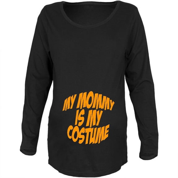 Halloween Mommy Baby Costume Black Maternity Soft Long Sleeve T-Shirt - 2X-Large