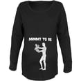 thumbnail image 1 of Halloween Mommy Mummy To Be Black Maternity Soft Long Sleeve T-Shirt - X-Large, 1 of 1