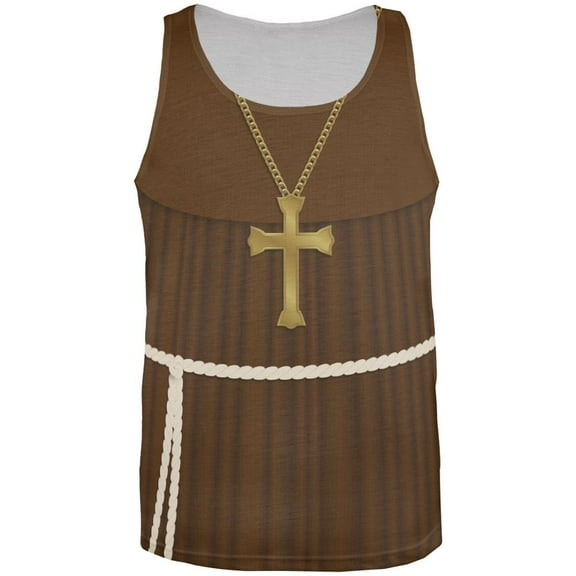 Halloween Monk Edwardian Costume All Over Adult Tank Top