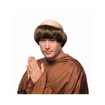 Halloween Monk Wig - Dark Brown
