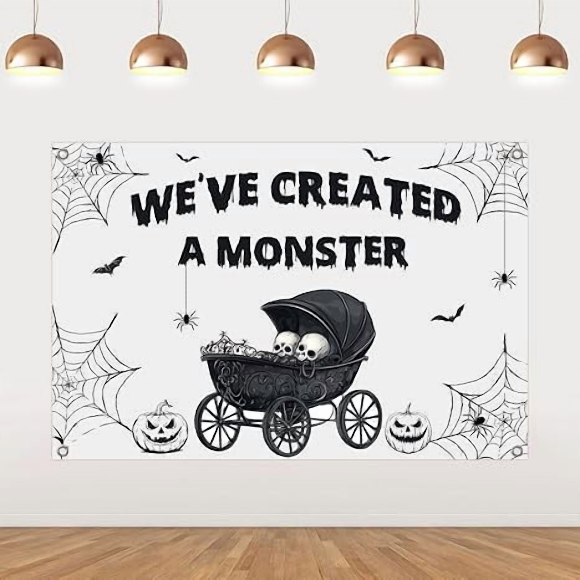 Boo Halloween Monster Baby Shower Arch Backdrop main image 0
