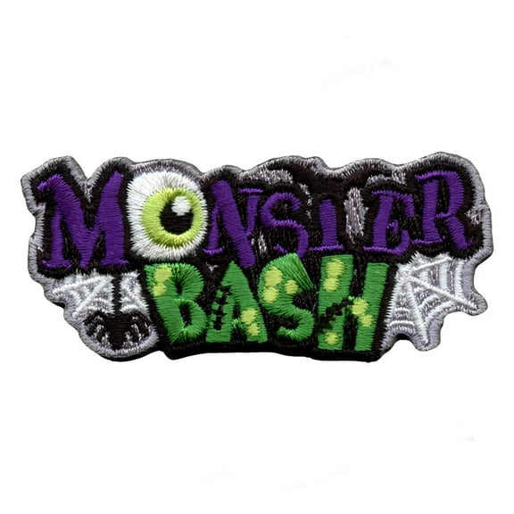 Halloween Monster Bash Embroidered Iron On Patch