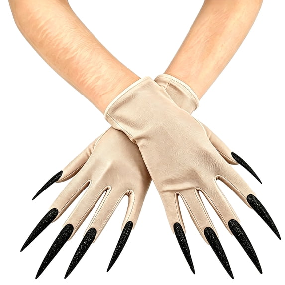 Halloween Monster Claw Gloves, Long Sparkling Nails Cosplay Costume Accessories for Halloween Party