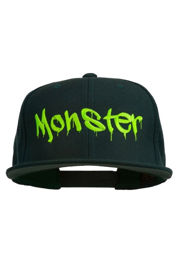 Halloween Monster Embroidered Snapback Cap - Spruce OSFM