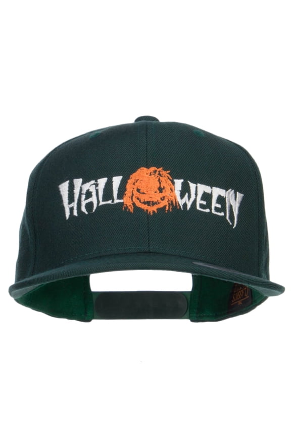 Halloween Monster Embroidered Snapback Cap - Spruce OSFM