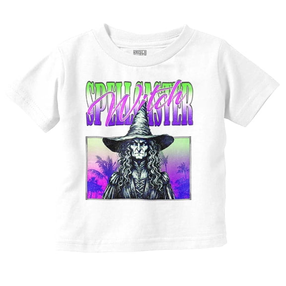 Halloween Monster Spell Caster Witch Toddler Boy Girl T Shirt Infant Toddler Brisco Brands 3T