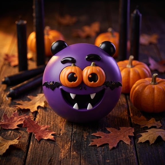 Halloween Monster Squeeze Fidget Ball, Detachable Face Parts Soft Stress Relief Ball for Office Desktop Decor