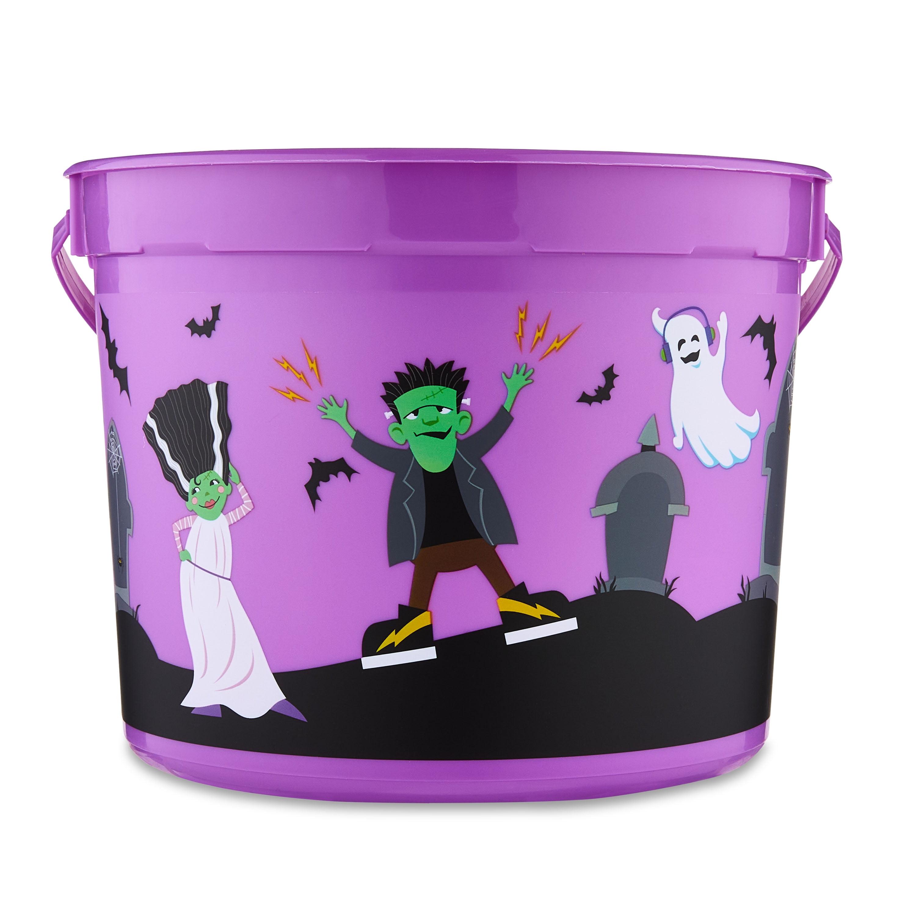 Halloween Monsters Treat Bucket, Multicolor, 5 qt, Way To Celebrate