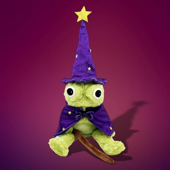 Halloween Moonlight Manor Wizard Frog Plush Toy, 12 Inch Frog Wizard Stuffed Animal Figure Pillow Plush Doll for Home Decor, Collectible Stuffed Toys Halloween Christmas Birthday Gift