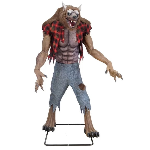 Halloween Motion Activated 7ft Animated Werewolf with LCD Lights