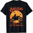 thumbnail image 1 of Halloween Motorcycle Brooms Amateur Biker Costume Women Men T-Shirt, 1 of 8