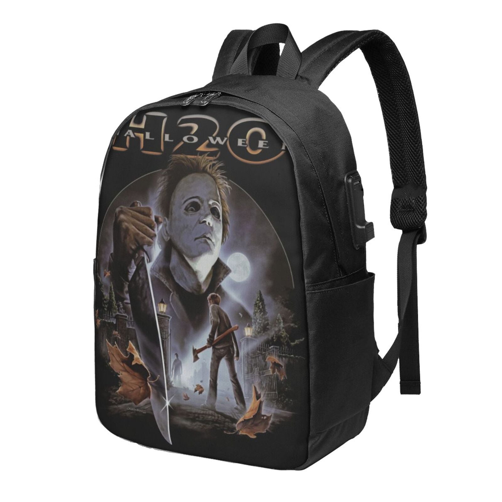 Halloween Movie Michael Myers School Backpack Laptop Bag Unisex
