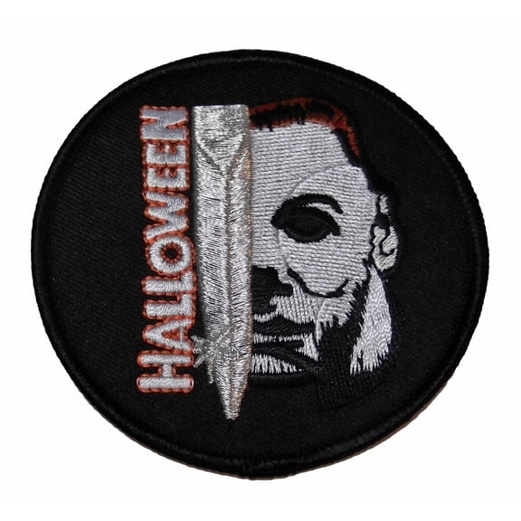 Halloween Movie Face & Name 3" Diameter Embroidered Patch