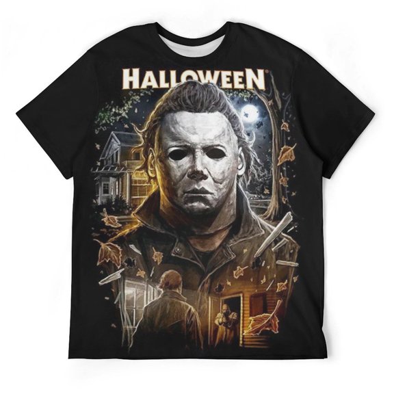 Halloween Movie Michael Myers Unisex Short-sleeve Shirt For Men Women Novelty 3D Print T-Shirt Soft Comfortable Tee Shirts