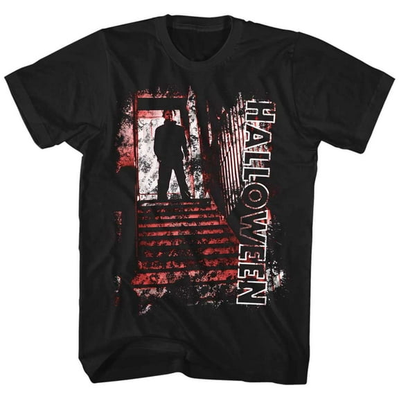 Halloween Movies Stair Top Adult Short Sleeve T Shirt