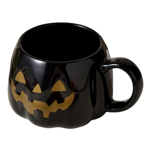 Halloween Pumpkin Face Ceramic Coffee Mug Cute Orange Trick Or Cup Fall Drinkware For Adults Kids Women Seasonal