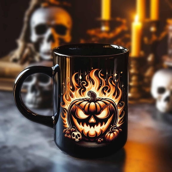 Halloween Mug Gift, Spooky, Mug Birthday Gift, Jackolantern Pumpkin Gothic Horror Lover Gift, Coffee Tea Lover Gift