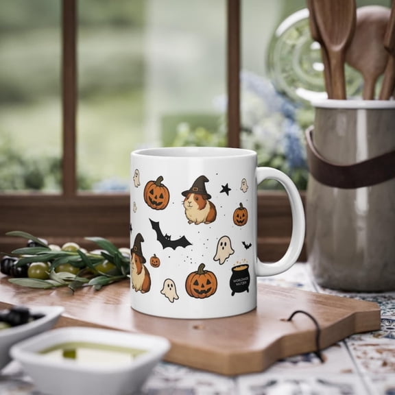 Halloween Mug, Guinea Pig Mug, Witch Mug, Trick or Treat Mug, Funny Guinea Pig Mug, Halloween Guinea Pig Mug.jpg
