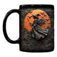 thumbnail image 1 of Halloween Mug,Halloween Desk Decor,Halloween Witch Ceramic Mug, Reusable Festive Coffee Tea Cup for Home Office Desk Decor Holiday Gifting(B 12oz), 1 of 7