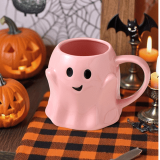 Halloween Mug Novelty Ghost Mug 3D Cute Ceramic Coffee Cup Perfect for Halloween Decor and Christmas Birthday White Elephant Gifts for Coffee Milk Tea Lover