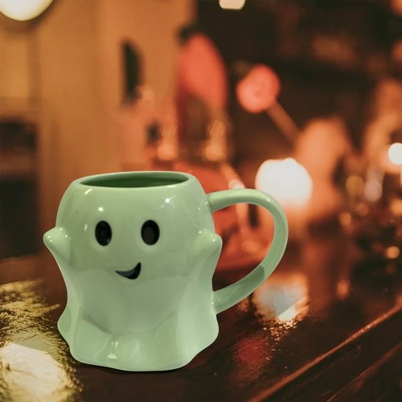 Halloween Mug Novelty Ghost Mug 3D Cute Ceramic Coffee Cup Perfect for Halloween Decor and Christmas Birthday White Elephant Gifts for Coffee Milk Tea Lover