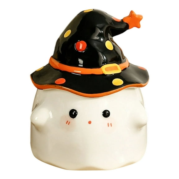 Halloween Mug With Lid Cute Ceramic Cup Coffee Mug Porcelain Funny For Men Women Colleagues Birthdays Ation Glass&Bottle Easy To Use