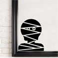 thumbnail image 1 of Halloween Mummy Head spooky Vinyl Lettering Wall Decal Size: 10”H x 7.75”L - Color: Black, 1 of 3