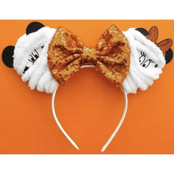 Halloween Mummy Inspired Minnie Ears , Halloween Mickey Ears, Princess Ears, Halloween Minnie Ears, Halloween Mickey Ears