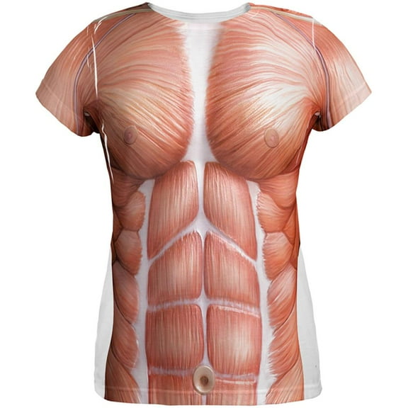 Halloween Muscle Anatomy Costume All Over Womens T Shirt Multi 2XL