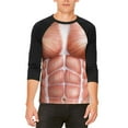 thumbnail image 1 of Halloween Muscle Anatomy Costume Mens Raglan T Shirt Multi SM, 1 of 2