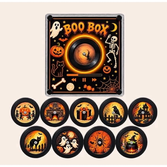Halloween Musical Fridge Magnet 9 Track Sound Recorder With Cute Ghost Pattern For Home Wall Decoration Trick Or Treat Prize